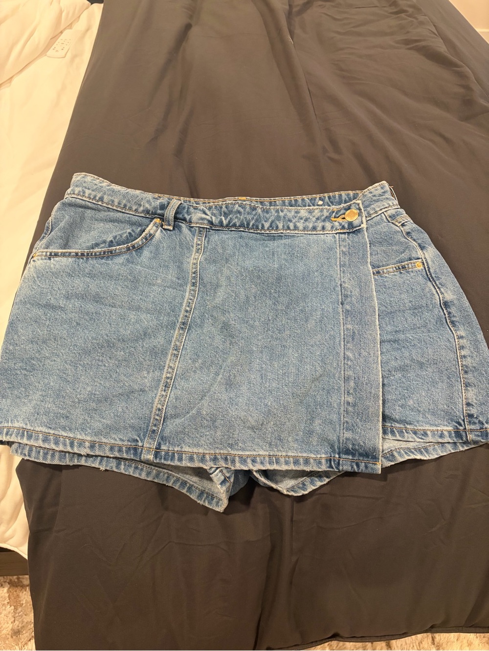 Zara Light Blue Denim Skort